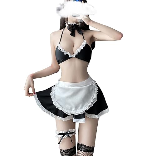 Maid Outfit Frauen Sexy Maid Dessous für Frauen Cosplay Französisch Maid Kleid Dessous Set - Costume