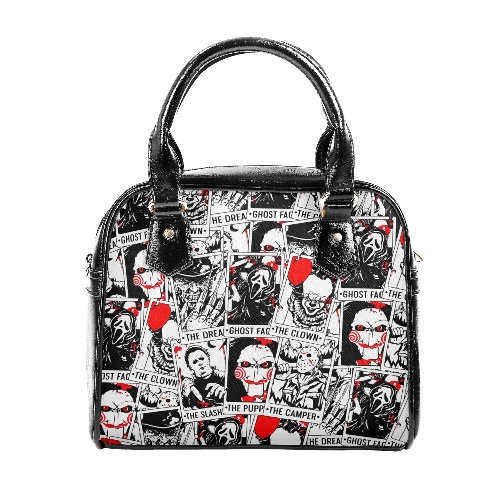 Horror Movies Vegan Leather Handbag, red tarot cards