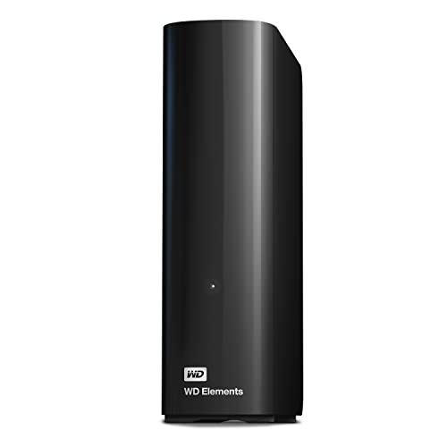 WD 8TB Elements Desktop External Hard Drive, USB 3.0 external hard drive for plug-and-play storage - WDBWLG0080HBK-NESN, Black - 8TB - Desktop