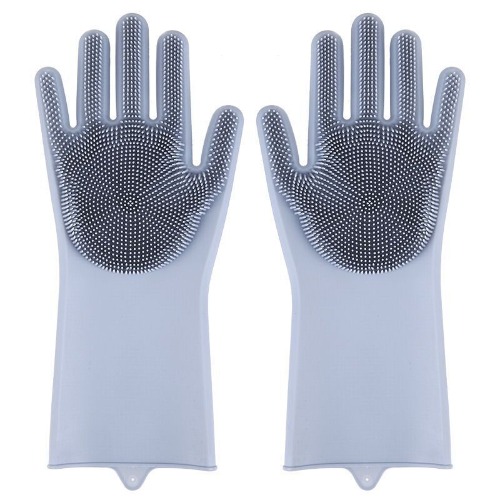 Pet Bath Massage Gloves - Dark Grey