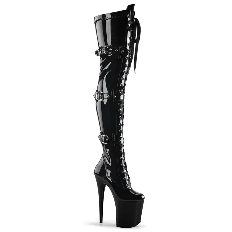 Vinyl Thigh High Boots <3