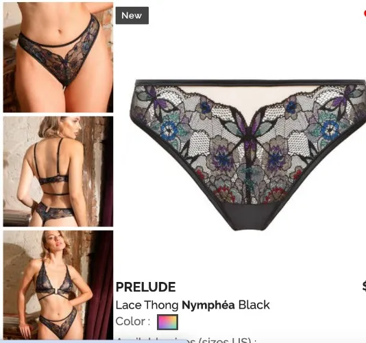 Prelude Lace backless Nymphéa Black