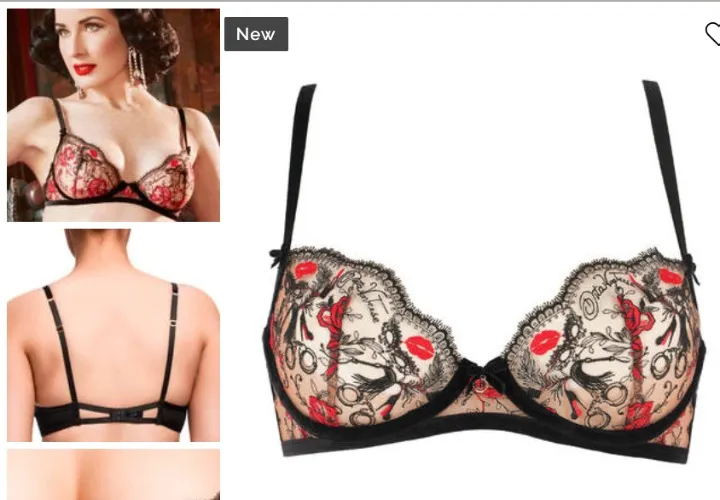 DITA VON TEESE Demi-cup bra Novelteese Black