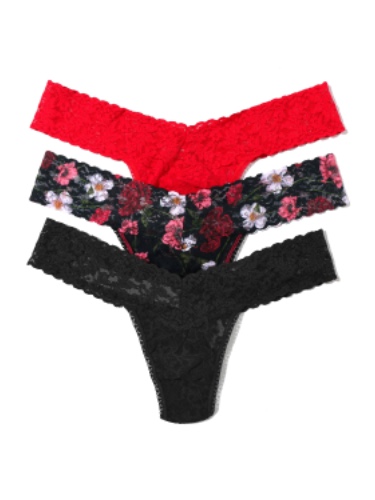 3 Pack Low Rise Thongs Am I Dreaming | RED/AM I DREAMING/BLACK / OS
