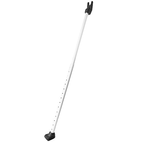 SECURITYMAN Adjustable Door Security Bar - Constructed of High Grade Iron - Great for Apartment Security or Home Protection Door Stoppers -(22.25” - 43.7” for Doors) (22.25” - 39.25” for Patio), White