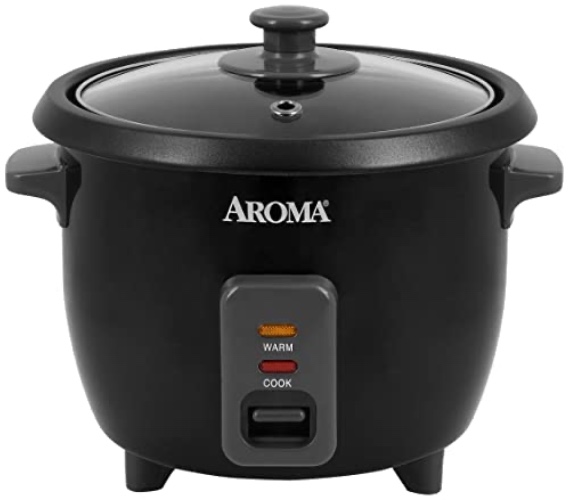 Aroma Housewares 1.5Qt. Rice & Grain Cooker (ARC-363NGB),Black,6-Cup Cooked / 3-Cup Uncooked - Cooker