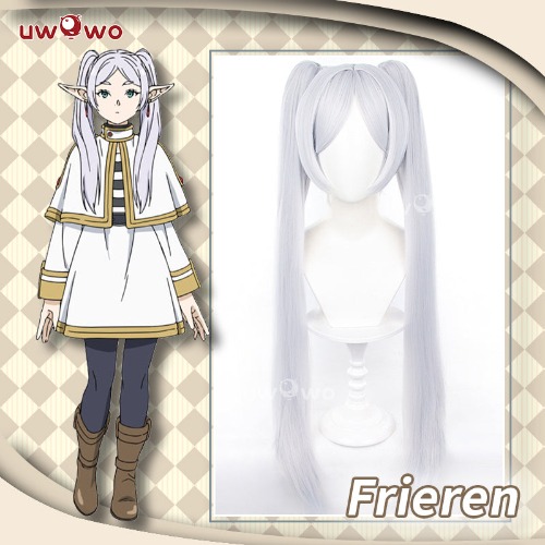 【Pre-sale】Uwowo Anime Frieren: Beyond Journey's End Frieren Cosplay Wig Two Colors Long Hair - Grey
