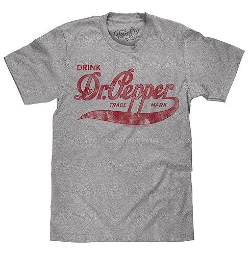 Tee Luv Men's Faded Drink Dr Pepper Soda Logo Shirt 