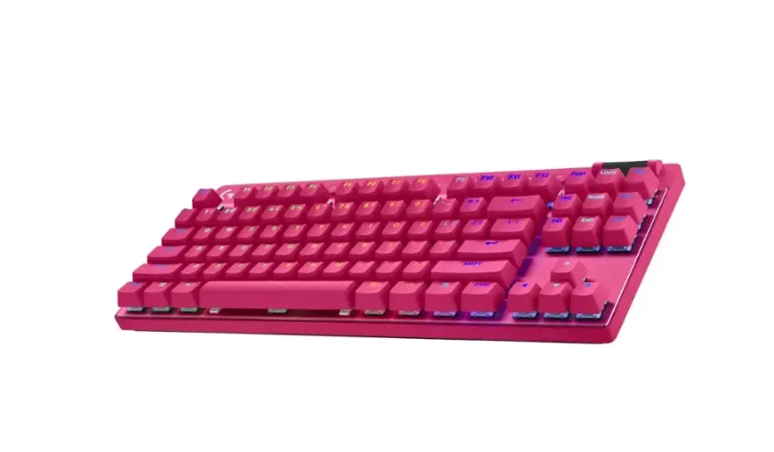 Logitech - PRO X TKL LIGHTSPEED Wireless Mechanical Tactile Switch Gaming Keyboard with LIGHTSYNC RGB - Magenta