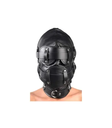Cagoule de Bondage avec Bâillon pénis | Accessoires BDSM | Gay Shop