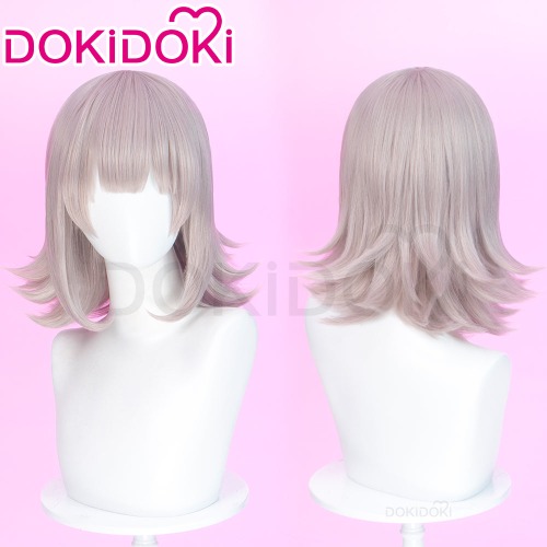 【Ready For Ship】DokiDoki Game Danganronpa Nanami ChiaKi Cosplay Wig Short Straight Pink Hair | Wig Only-Ready For Ship