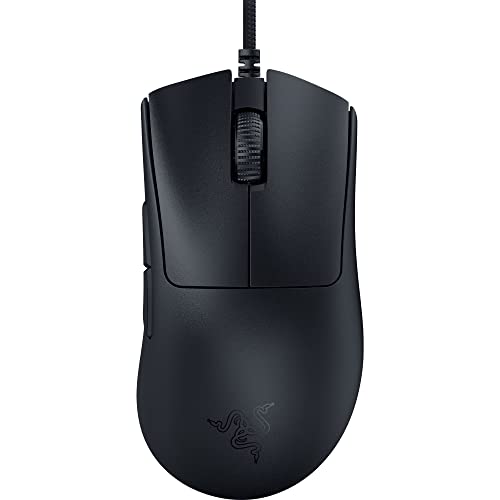 Razer DeathAdder V3 Wired Gaming Mouse: 59g Ultra Lightweight - Pro 30K Optical Sensor - Fast Optical Switches Gen-3-8K Hz HyperPolling Black (Renewed) - Wired - Black