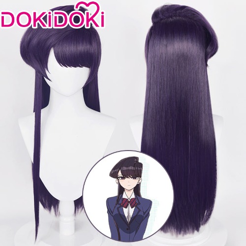 DokiDoki Anime Komi Can't Communicate Cosplay Komi Shouko Cosplay Wig Long Purple Wig | Komi Shouko-Order Processing Time Refer to Description Page
