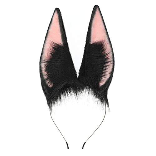 Faylay Man/Women Furry Handmade Wolf/Fox Ear Headband Cosplay Hair Anubis Jackal Simulated Fox Ear Headband Accessories - Xmtnl