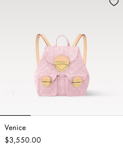 Lv pink backpack