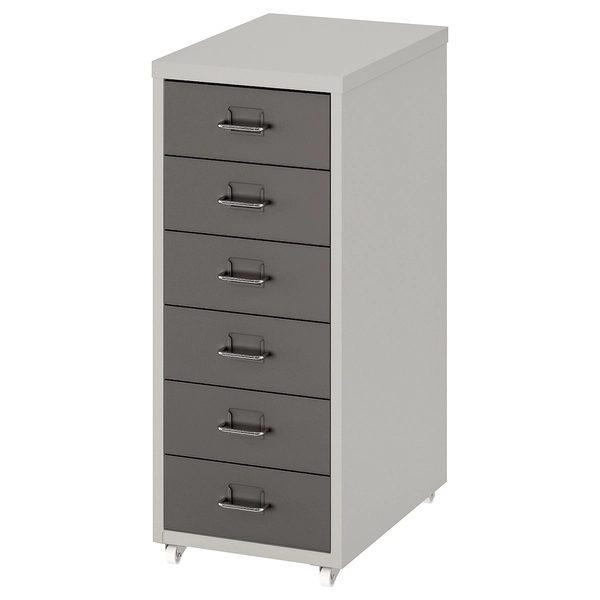 HELMER Drawer unit on casters - dark gray/light gray 28x69 cm (11x27 1/8 ")