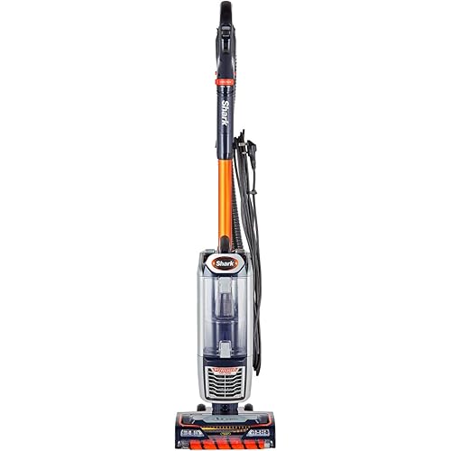 Shark Corded Upright Vacuum Cleaner,0.83L with Anti Hair Wrap Technology & DuoClean, Pet Model, Powered Lift-Away, LED Headlights, Anti-Allergen, 8m Cord, 750W, 2 Attachments, Navy/Orange, NZ801UKT - Nany/Orange - Vacuum, 2 Attchments