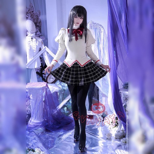 Puella Magi Madoka Magica Cosplay Madoka Kaname Cosplay School Uniform