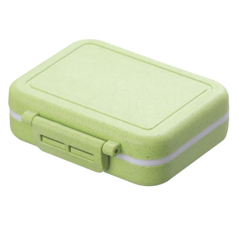 Mini Travel Pill Organizer Box - Lime Green