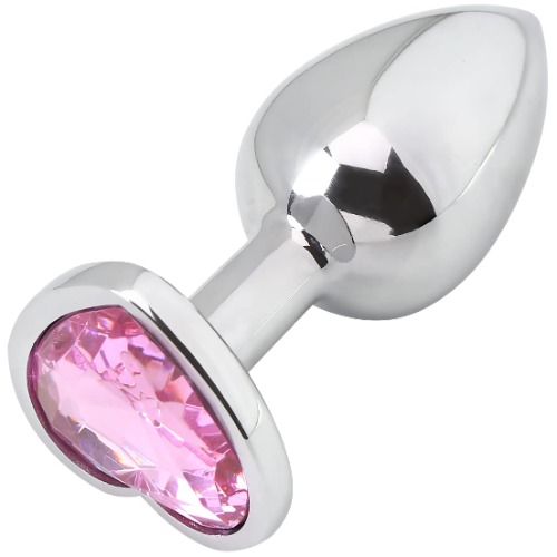 Akstore Small Anal Plug Butt Heart Personal Sex Massager (Pink) - Pink