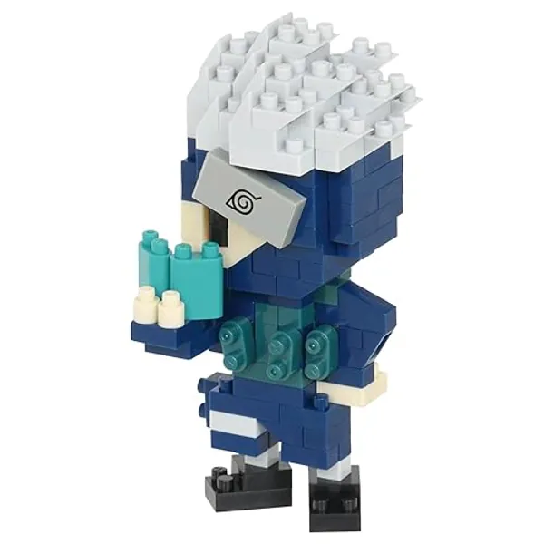 Nanoblock Bandai Kakashi Hatake - Mini-Bausteinfigur - Konstruktionsspiel - Bausatz für Manga-Pixel-Figur - NBCC137 - Kakashi