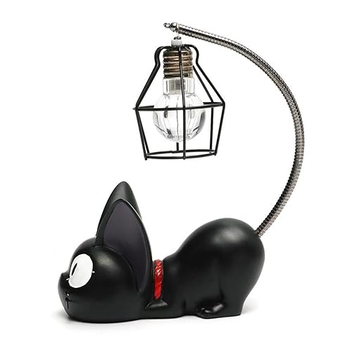 Creative Resin Kiki Katze Tier Nachtlicht, Ornamente Home Decoration Geschenk Kleine Katze Kinderzimmer Lampe Atmende LED-Nachtlampen