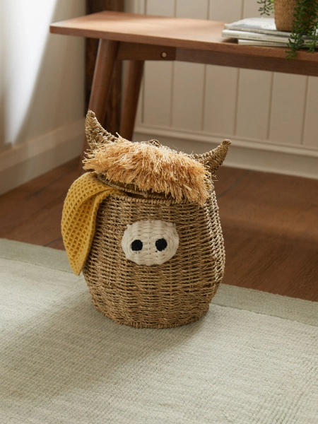 Natural Hamish The Highland Cow Storage Basket