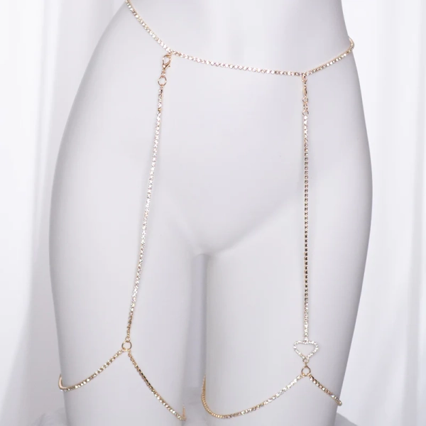Heart Rhinestone Garters
