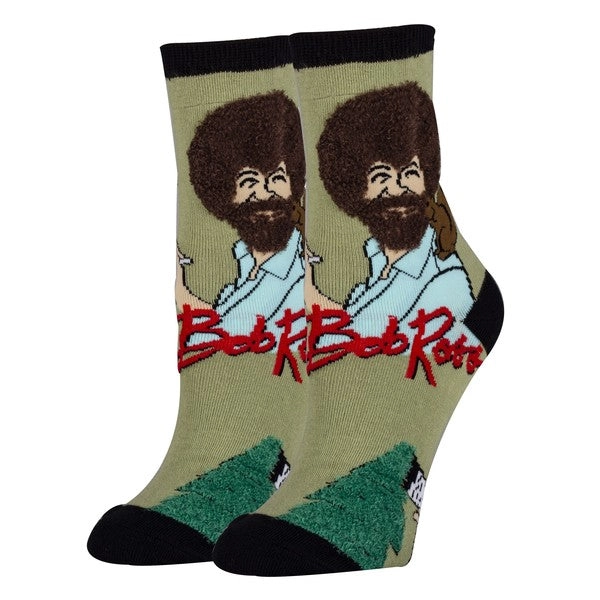 Painting Bob Ross - Women's Funny Socks - Multi / WS