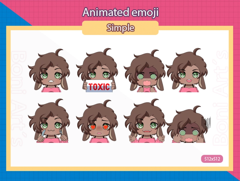 Commission slot: animated emoji by boniarts