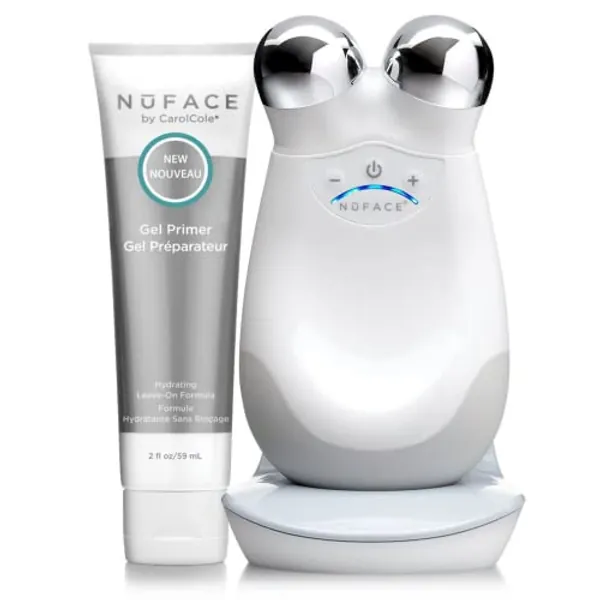 NuFACE Trinity Starter Kit – Microcurrent Facial Toning Device with Hydrating Leave-On Gel Primer, 2 Fl Oz