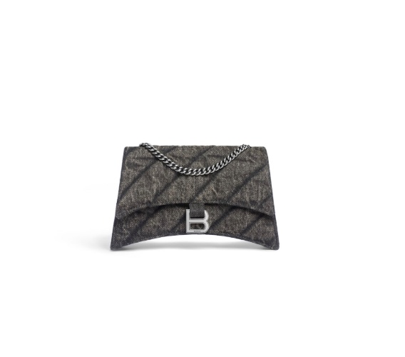 Balenciaga crush xs chain bag quilted denim