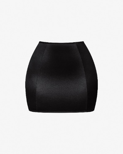 AVAMIS Mini skirt in satin | XS/S / Black