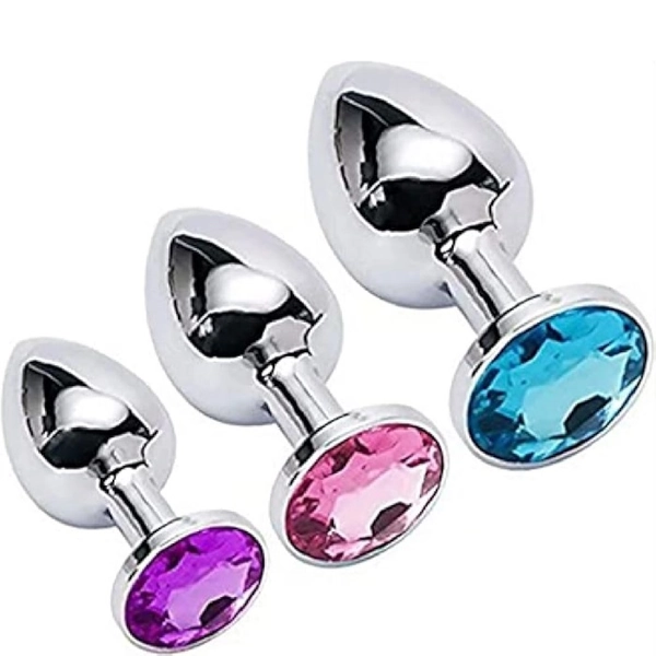 Eros Stainless Steel Unisex Jewel Anal Plug Small Medium Large ~ Best Sex Toys in Nairobi | Eros Kenya