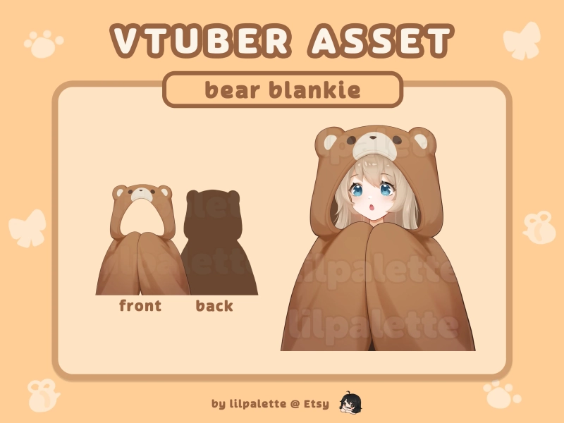 vtuber asset | bear blanket