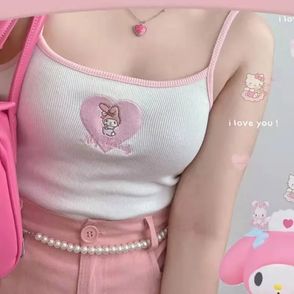 Pastel Fairy-Kei Sanrio Inspired Crop Tops