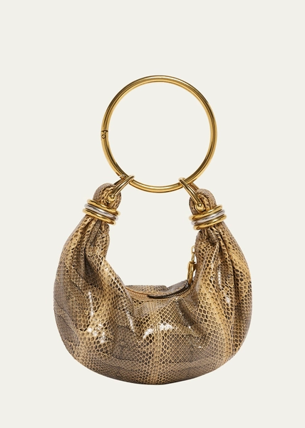 Bracelet Hobo Bag in Snakeskin