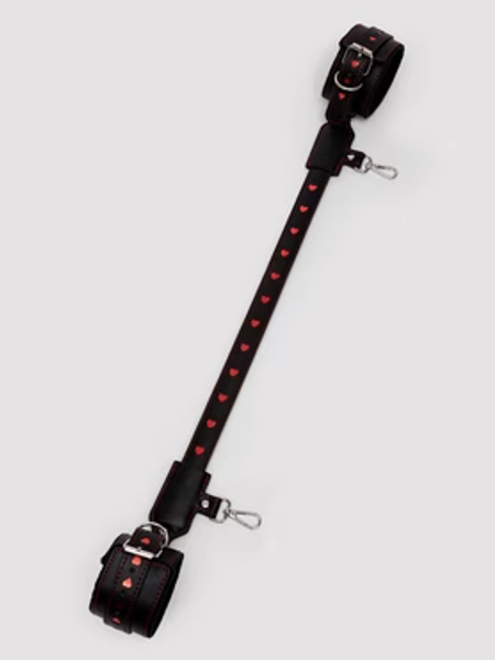 Bondage Boutique Heart Spreader Bar with Cuffs Set