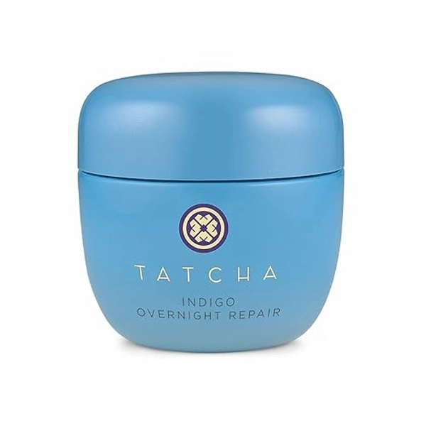 TATCHA Indigo Overnight Repair | Face Cream & Serum Treatment, Fragrance Free Night Cream, 50 ml | 1.7 oz