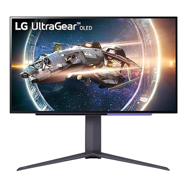 LG UltraGear 27GR95QE - 27 inch OLED Gaming Monitor QHD (2560 x 1440), 240Hz Refresh Rate, 0.03ms (GtG) Response Time, Anti-glare, AMD FreeSync Premium, NVIDIA G-SYNC Compatible, HDMI 2.1
