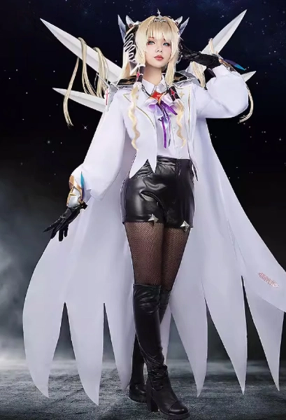 Goddess of Victory: Nikke Crown Cosplay Costume Jacket and Shorts Set with Cape