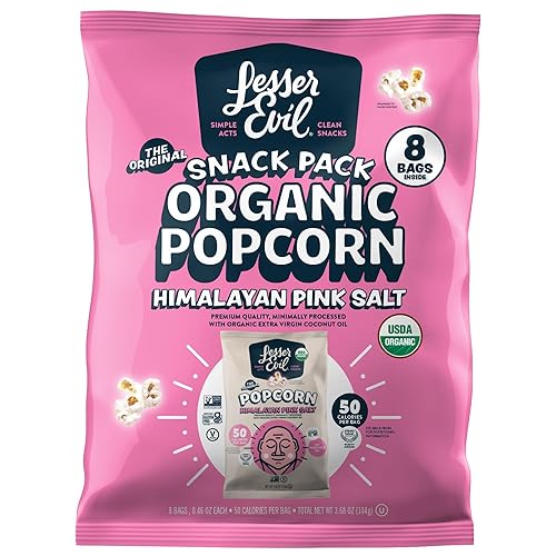 Lesser Evil - Buddha Bowl Organic Popcorn Himalayan Pink - 0.46 Ounce (Pack of 8)