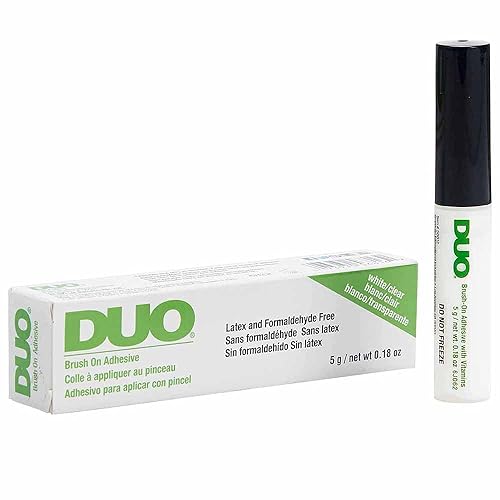 Duo Brush-On Strip Lash Adhesive Clear with Vitamins A, C & E, Clear, 0.18 oz, 1-Pack - 0.18 Ounce (Pack of 1) - Clear