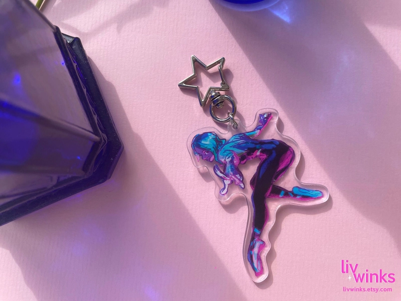 Spiderverse Spidergwen Gwen Stacy Keychain Acrylic ⋆ Ghost Spider Charm