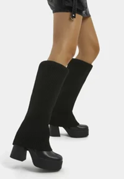 STYLE - Platform boots - black