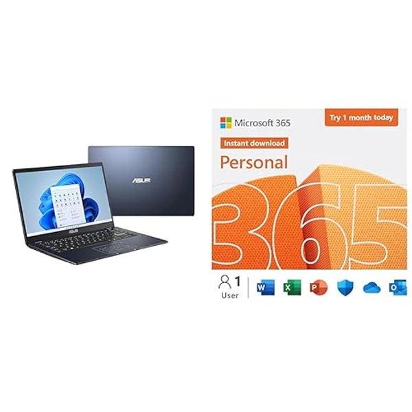ASUS Vivobook Go 14 L410 Ultra Thin Laptop + Microsoft 365 (Office) 1-Month | Activation Required | Auto-renewing