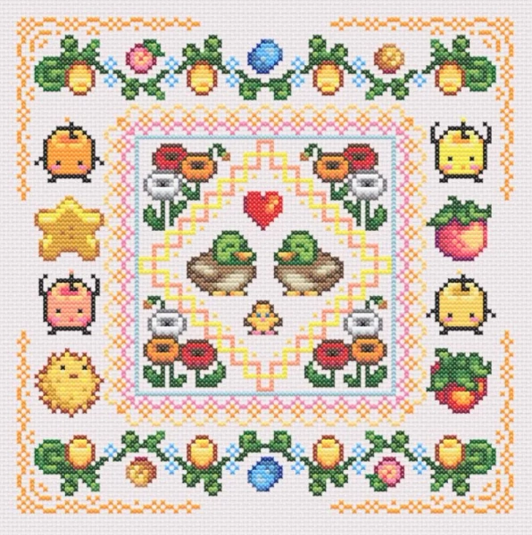 Stardew Valley Summer Sampler - Cross Stitch Pattern - Instant Download PDF - Cottagecore, Embroidery (ORIGINAL)
