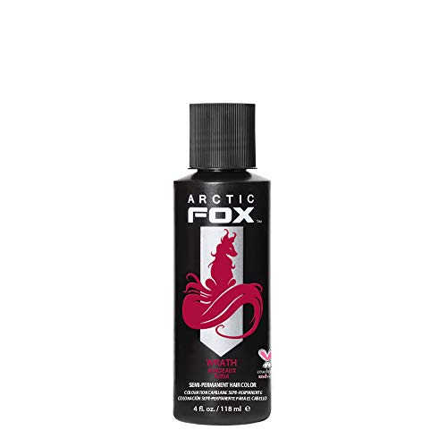 ARCTIC FOX Vegan and Cruelty-Free Semi-Permanent Hair Color Dye (4 Fl Oz, WRATH) - WRATH - 4 Fl Oz (Pack of 1)
