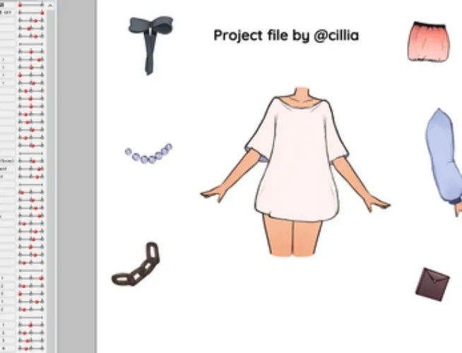 Live2D Clothing Physics Example Project