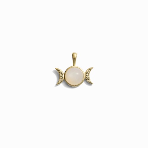 Triple Moon Amulet - 14K Yellow Gold Vermeil / Mini